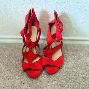 Prima Donna Vibrant Red Strappy Heels